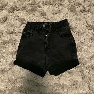 FOREVER 21 black high rise jean shorts